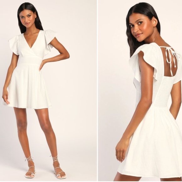 LULU's Bachelorette Engagement Bridal Shower Honeymoon Classy Sexy Mini Dress - Picture 1 of 3